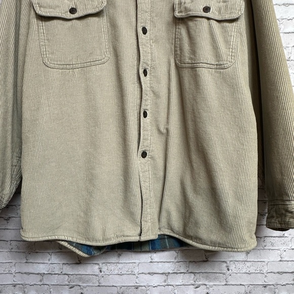 Wolverine Boots And Gear Mens XXL Corduroy Fleece Lined Shirt Jacket Tan Shaket - Picture 6 of 13
